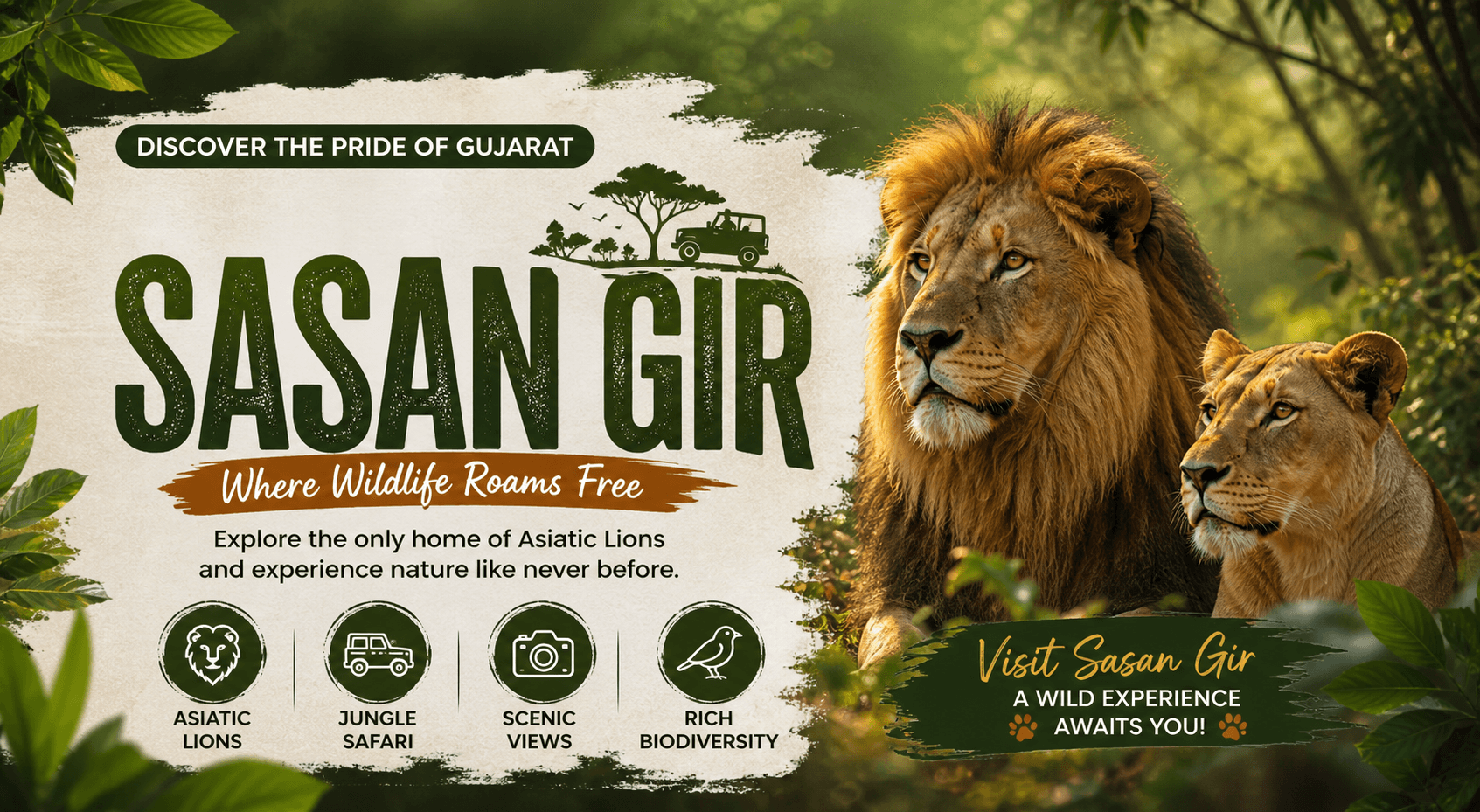 Sasan Gir Safari Guide 2026: Booking, Price, Best Time & Tips
